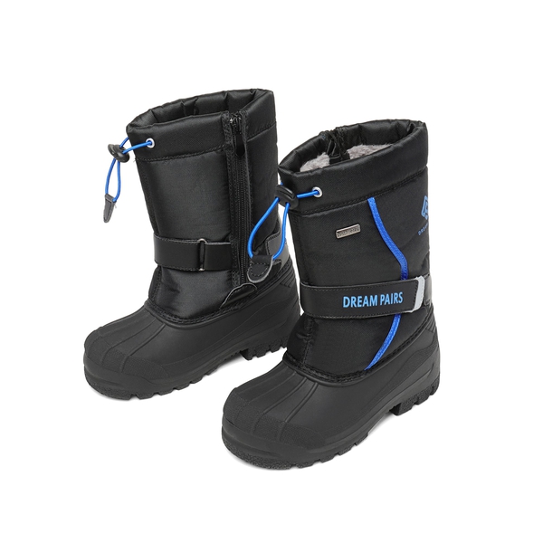 Mid Calf Girls & Boys Waterproof Snow Boots - BLACK ROYAL - 5